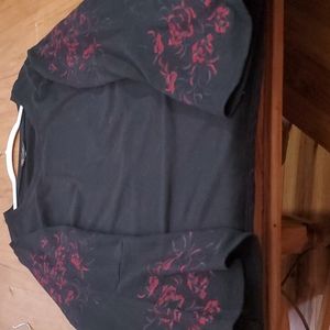 Beautiful Long Sleeve Black 2xl Diane Gilman Blouse